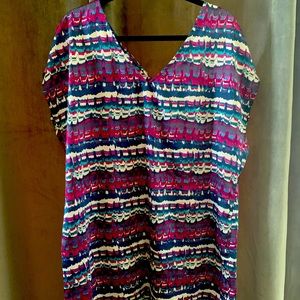 Colourful silk dress